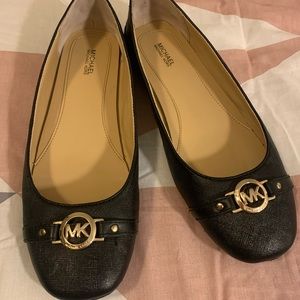 Michael Kors black flats loafers Size 10